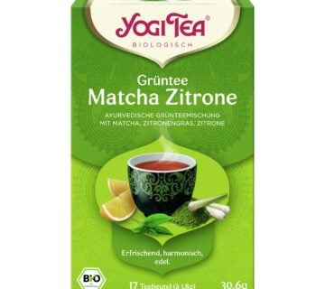 Yogi Tea Matcha Lemon Ayurvedski zeleni čaj s matchom 17×1,8g - cover