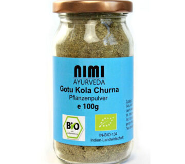 Nimi Ayurveda Gotu Kola Churna BIO organski prah Mandukaparni 100 g - cover