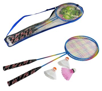 Set za badminton s 2 reketa i 3 loptice - cover