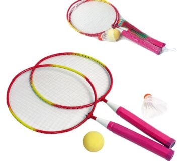 Set za badminton 2 mini reketa i 2 loptice - cover