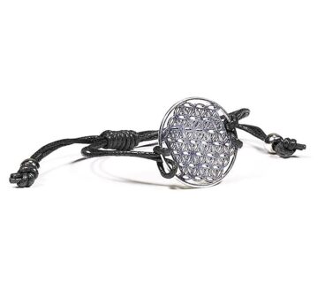 Flexity podesiva narukvica Flower of life crna - cover