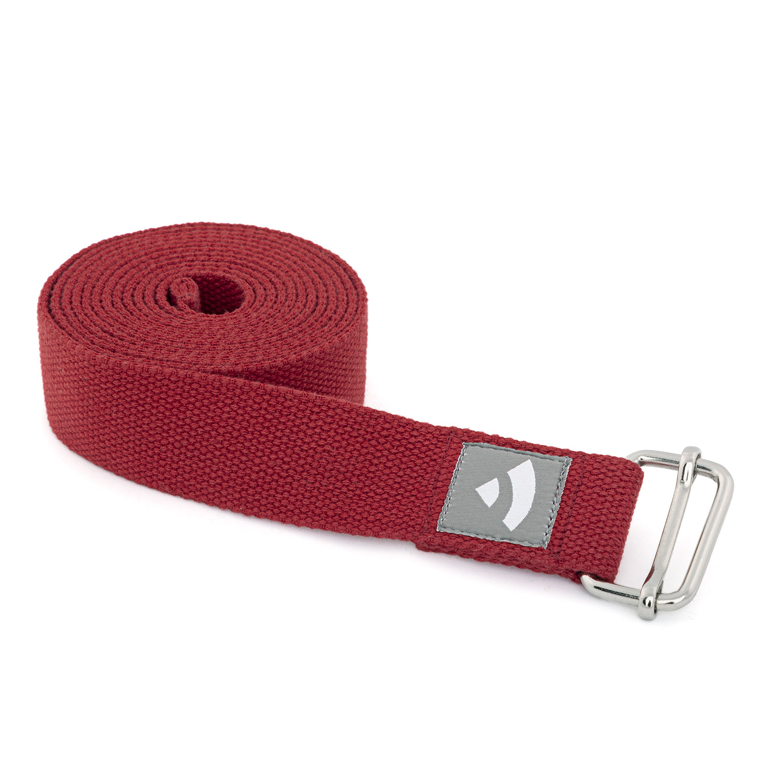 23091-11_910sr-weinrot-yoga-meditation-pilates-yogagurt-asana-belt-schniebeschnalle-gerollt