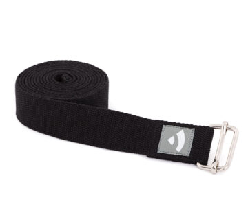 Bodhi Yoga Joga remen ASANA BELT s kliznom kopčom 250 cm Boja: crna - cover