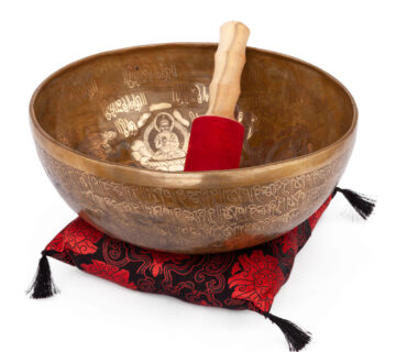 Bodhi Yoga Bodhi Tibetanska pjevajuća zdjela 5 Buda 32 cm ručni rad, ton D - cover