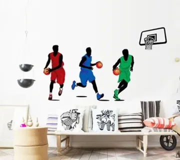 3D Wall sticker Sport Basketball Players dimenzije 90x160 cm - cover