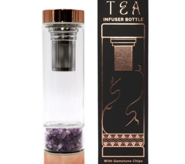 Ancient Wisdom Flexity boca za čaj od kristalnog stakla Rose Gold Amethyst 500 ml - cover