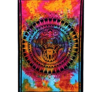 Ancient Wisdom Zidna plahta, deka u boji Hamsa ruka 130 x 200 cm - cover