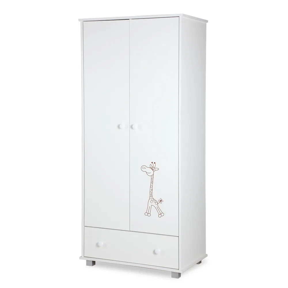 KLUPŚ SAFARI GIRAFA ormar s dvojim vratima, bijeli - cover