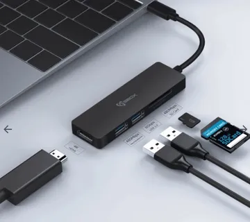 USB HUB SBOX TCA-51, TYPE-C -> HDMI/USB-3.0/SD+TF - 5u1 - cover