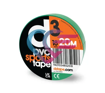 TRAKA SPORTSKA PVC, 1,8cm x 20m, ZELENA - cover