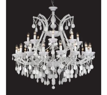 Luster 2615 kromirani okvir - Bijelo staklo 8+4L - cover