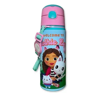 Gabby’s Dollhouse boca za vodu sa slamkom, 600 ml - cover