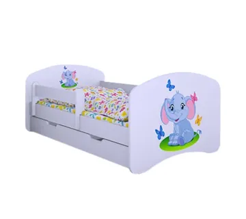 Drveni dječji krevet Happy vatrogasno vozilo s ladicom – 200×90 - cover