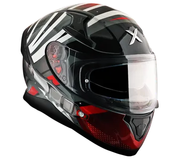 Kaciga AXOR APEX HEX-2 mat sivo/crvena - cover