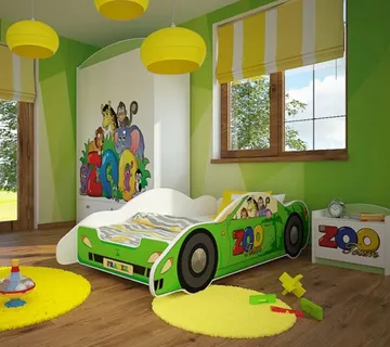 Drveni dječji krevet ZOO 180×90 – ime (djeteta) po želji - cover