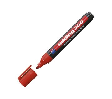 Marker permanentni 1,5-3mm Edding 300 okrugli vrh crveni - cover