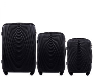 WINGS 304 set 3 kofera (L, M, S) crni - cover