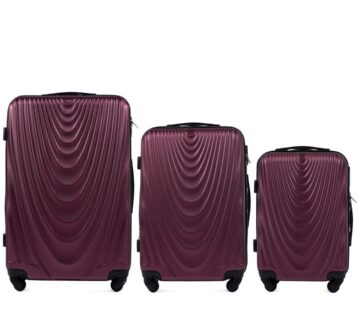 WINGS 304 set 3 kofera (L, M, S) Burgundi - cover