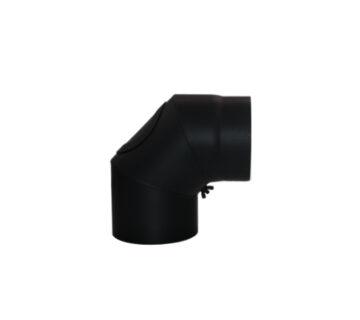 CENTROMETAL Dimovodno koljeno fi 80,90C CentroPelet (INOX crno) - cover