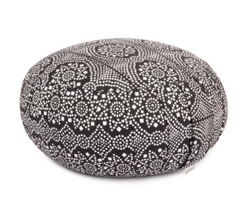 Bodhi Yoga Bodhi Zafu jastuk za meditaciju Maharaja 38 x20 cm - pir Boja: Čierno-biela Bandhani - cover