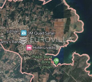 Istra, Ližnjan, građevinsko zemljište 740 m2 - pogled na more - cover
