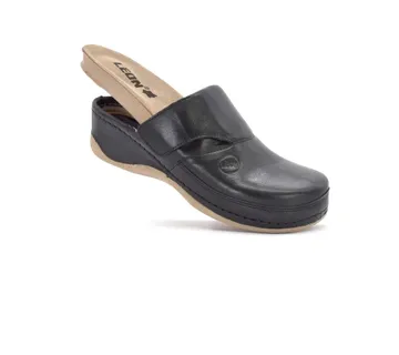 KOŽNE ANATOMSKE KLOMPE, Crna, IIGJ - cover