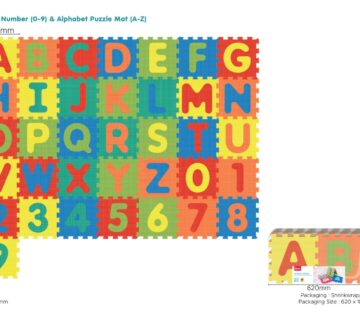 Edukativna podloga za igru - šarene puzzle s slovima i brojevima - cover