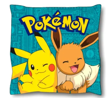 Pokemon Pikachu & Eevee jastuk 40x40cm - cover