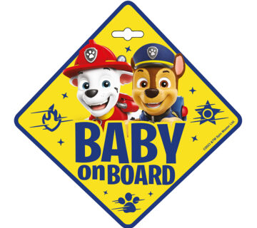 Znak Baby on board Paw patrol žuto-plavi - cover