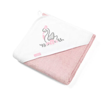 BabyOno Ručnik bambus 85x85 cm, roza, Labud - cover