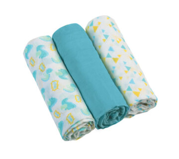 BabyOno Tetra pelene Muslin Dino, plava - cover
