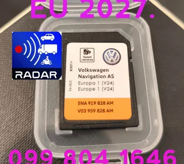 VW ŠKODA SEAT navigacija SD kartica sa najnovijim kartama 2027. - Zagreb