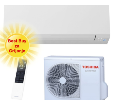 TOSHIBA KLIMA UREĐAJ 3,5kW RAS-B13G3KVSG-E/RAS-13J2AVSG-E - Shorai Edge, za 35m2, A+++, R32 - cover