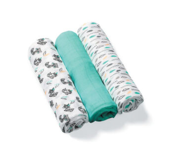 BabyOno Bambus tetra pelene Rakun, zelena - cover