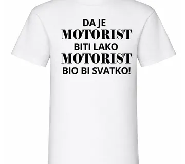 Majica da je motorist biti lako - cover