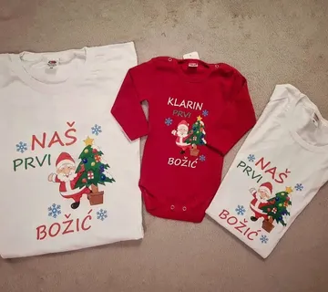 Božićni komplet majice i body - cover