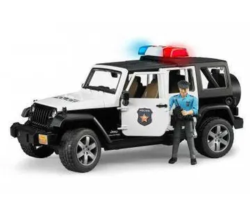 Bruder policijski auto Jeep Wrangler + policajac - cover