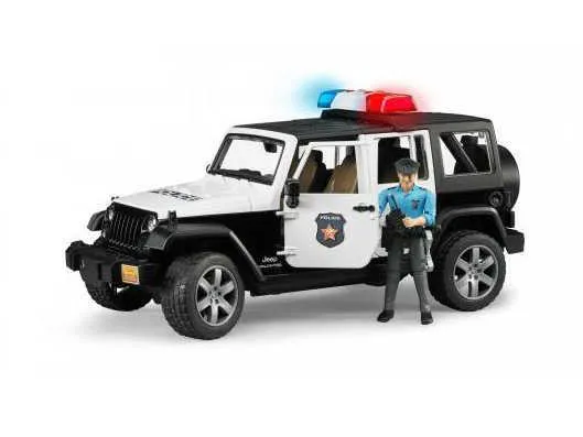 Bruder policijski auto Jeep Wrangler + policajac - cover