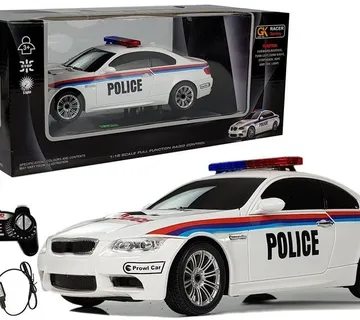 Auto na daljinsko upravljanje Car Police 1:18 – bijeli - cover