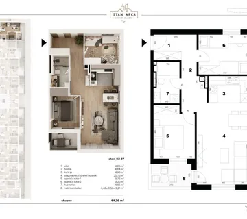 PROJEKT "FAMILY DREAM II”, LUJE NALETILIĆA, 3-sobni, 61.20 m2 - cover