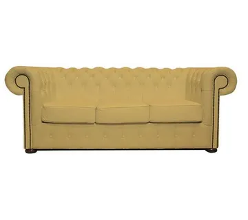 Chesterfield Trosjed Class Leather | 3-sjedišta | Ivory - cover