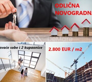 ZADAR-SKROČINI-NOVO!-Dvosoban Stan s vrtom, Parking,Ostava-2800 EUR/m2 - cover