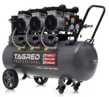 Tihi bezuljni klipni kompresor 100 l, 10 bara, 450 l/min, 230V - cover