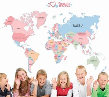 Zidna naljepnica - World Map - cover