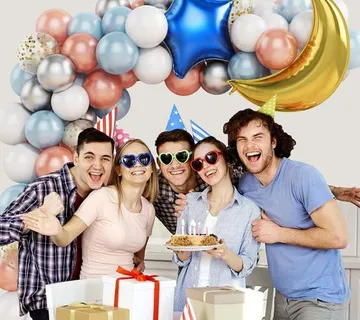 Luk od balona - Moon and Stars ( 80 balona u setu) - cover