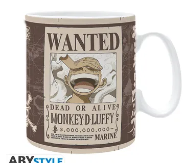 Šalica One Piece Wanted Luffy 460ml - cover