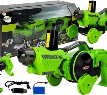 Gun Launcher Car 2 in 1 Remotely Operated Foam Discs Green - cover