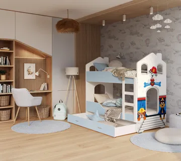 Dječji krevet na kat 160×80 – Psići u ophodnji - cover