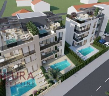 ZADAR - SUKOŠAN, LUKSUZNI APARTMAN 91,04 M2, PRODAJA, VRT, BAZEN, 1 RED, POGLED!!!! - cover