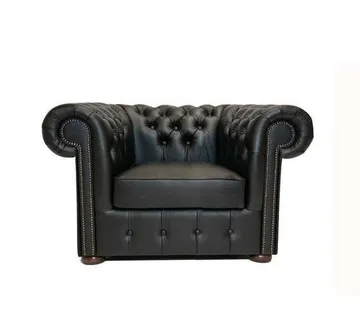 Chesterfield Fotelja Class Leather | 1-sjedište | Shiny Black - cover